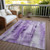 5' X 8' Purple Washable Non Skid Indoor Outdoor Area Rug