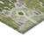 3' X 5' Olive Green And Artichoke Green Ikat Washable Indoor Outdoor Area Rug