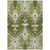 3' X 5' Olive Green And Artichoke Green Ikat Washable Indoor Outdoor Area Rug
