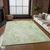5' X 8' Green And Ivory Floral Washable Indoor Outdoor Area Rug