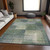 5' X 8' Olive Green And Gray Abstract Washable Indoor Outdoor Area Rug Transitional Style - Olive Green, Gray Color