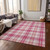 5' X 8' Blush Ivory And Copper Plaid Washable Indoor Outdoor Area Rug