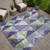 3' X 5' Eggplant And Gold Geometric Washable Indoor Outdoor Area Rug