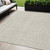 5' X 8' Beige And Ivory Geometric Washable Indoor Outdoor Area Rug Transitional Style - Beige, Ivory Color