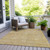 5' X 8' Gold And Beige Geometric Washable Indoor Outdoor Area Rug - Gold, Beige