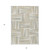 3' X 5' Ivory Beige And Gray Geometric Washable Indoor Outdoor Area Rug