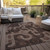 5' X 8' Chocolate And Beige Geometric Washable Indoor Outdoor Area Rug - Chocolate, Beige