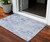 3' X 5' Sky Blue And Denim Blue Floral Washable Indoor Outdoor Area Rug - Sky Blue, Denim Blue