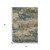 3' X 5' Teal Blue And Beige Abstract Washable Indoor Outdoor Area Rug