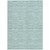 5' X 8' Turquoise Teal Blue And Gray Striped Washable Indoor Outdoor Area Rug