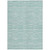 5' X 8' Turquoise Teal Blue And Gray Striped Washable Indoor Outdoor Area Rug