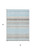 3' X 5' Sky Blue Gray And Beige Striped Washable Indoor Outdoor Area Rug
