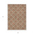 3' X 5' Brown Copper And Beige Geometric Washable Indoor Outdoor Area Rug