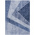 3' X 5' Navy Blue And Denim Blue Geometric Washable Indoor Outdoor Area Rug - Navy Blue, Denim Blue