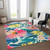 5' X 8' Blush And Pink Floral Washable Indoor Outdoor Area Rug
