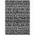 5' X 8' Black And Ivory Southwestern Washable Indoor Outdoor Area Rug