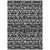 5' X 8' Black And Ivory Southwestern Washable Indoor Outdoor Area Rug