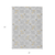 3' X 5' Silver Gray And Gold Floral Washable Indoor Outdoor Area Rug