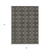 3' X 5' Black And Beige Geometric Washable Indoor Outdoor Area Rug