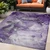 5' X 8' Gray and Purple Abstract Washable Non Skid Indoor Outdoor Area Rug Transitional Style - Gray, Purple Color