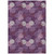 3' X 5' Eggplant Lavender And Ivory Polka Dot Washable Indoor Outdoor Area Rug
