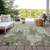 5' X 8' Artichoke Green And Fern Green Abstract Washable Indoor Outdoor Area Rug Transitional Style - Artichoke Green, Fern Green Color