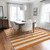 3' X 5' Orange and White Striped Washable Non Skid Indoor Outdoor Area Rug