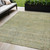5' X 8' Green And Gold Oriental Washable Indoor Outdoor Area Rug