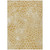 3' X 5' Gold And Ivory Geometric Washable Indoor Outdoor Area Rug Transitional Style - Gold, Ivory Color