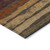 3' X 5' Chocolate Beige And Copper Striped Washable Indoor Outdoor Area Rug