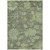 3' X 5' Fern Green And Olive Green Floral Washable Indoor Outdoor Area Rug