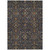 3' X 5' Navy Blue Brown And Red Floral Washable Indoor Outdoor Area Rug - Navy Blue, Brown, Red