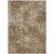 3' X 5' Brown Taupe And Ivory Floral Washable Indoor Outdoor Area Rug