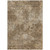 3' X 5' Brown Taupe And Ivory Floral Washable Indoor Outdoor Area Rug