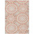 3' X 5' Coral And Ivory Geometric Washable Indoor Outdoor Area Rug