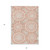 3' X 5' Coral And Ivory Geometric Washable Indoor Outdoor Area Rug