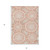3' X 5' Coral And Ivory Geometric Washable Indoor Outdoor Area Rug