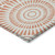 3' X 5' Coral And Ivory Geometric Washable Indoor Outdoor Area Rug