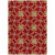 5' X 8' Orange And Gold Geometric Washable Indoor Outdoor Area Rug