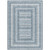 5' X 8' Denim Blue And Ivory Geometric Washable Indoor Outdoor Area Rug - Denim Blue, Ivory