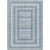 5' X 8' Denim Blue And Ivory Geometric Washable Indoor Outdoor Area Rug - Denim Blue, Ivory
