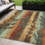 5' X 8' Wheat And Gold Floral Washable Indoor Outdoor Area Rug