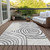 5' X 8' Gray Charcoal And Silver Abstract Washable Indoor Outdoor Area Rug - 608219308926