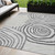 5' X 8' Gray Charcoal And Silver Abstract Washable Indoor Outdoor Area Rug - 608219308926