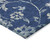 5' X 8' Navy Blue And Gray Floral Washable Indoor Outdoor Area Rug