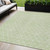 5' X 8' Mint Green And Ivory Geometric Washable Indoor Outdoor Area Rug - 608219186463