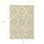 3' X 5' Gold And Ivory Medallion Washable Indoor Outdoor Area Rug - Gold, Ivory