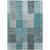 3' X 5' Teal Blue Aqua And Gray Striped Washable Indoor Outdoor Area Rug - Teal Blue, Aqua, Gray