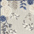4' X 6' Blue And Grey Floral Stain Resistant Non Skid Area Rug Polypropylene