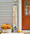 72" White Black And Orange Halloween Ghost Solid Wood Porch Sign